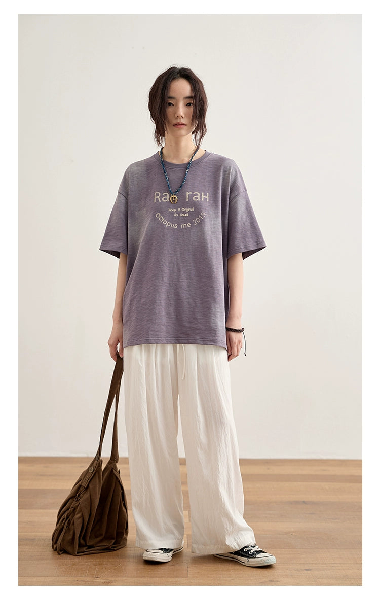 Octopusme Relaxed Fit Wide-leg Pants