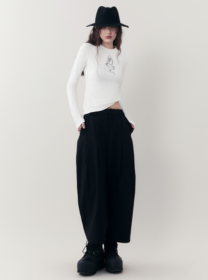 Dragon Embroidered Black Sweatshirt