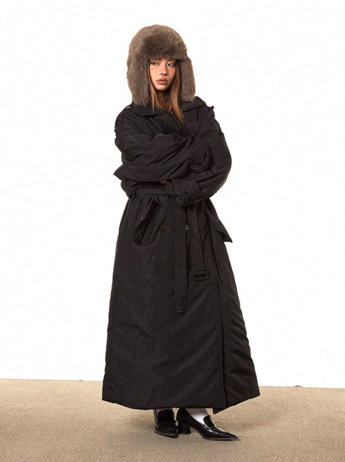 Double-breasted Long Puffer Coat