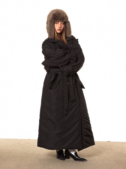 Double-breasted Long Puffer Coat