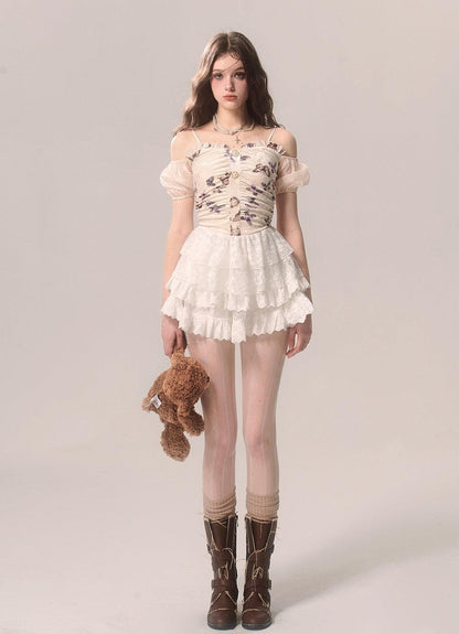 White Lace Ballet-inspired Cake Skirt