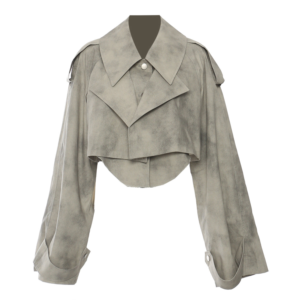 Autumn Winter Camouflage Printing Ink Printing Coat Trench Coat Skirt Suit