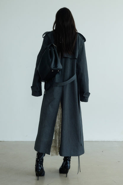 Two-tone Oversized Trench Coat
