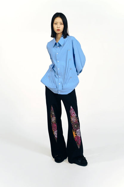 Firework Design Straight-leg Pants