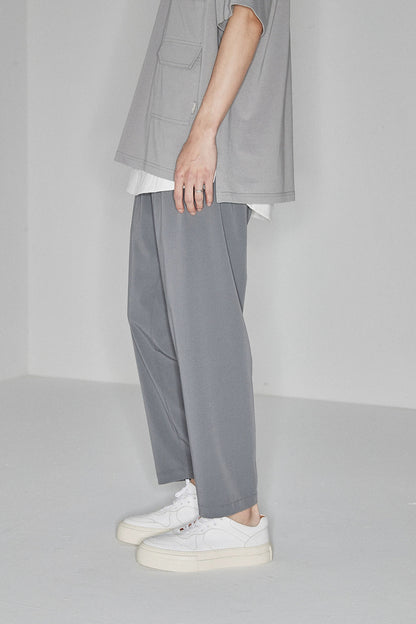 Side Seam-free Elastic Waist Cropped Pants