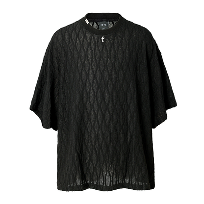 Textured Knit Oversized T-shirt