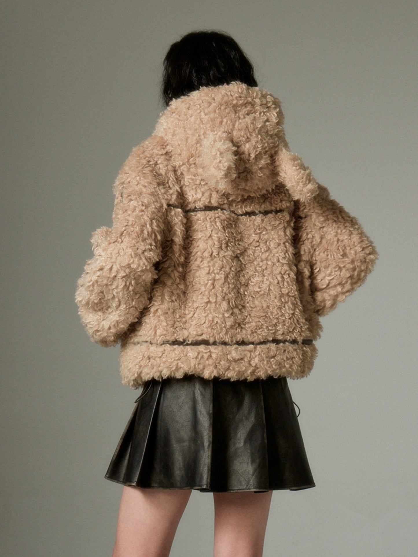 Sustainable Rabbit-eared Fur Coat