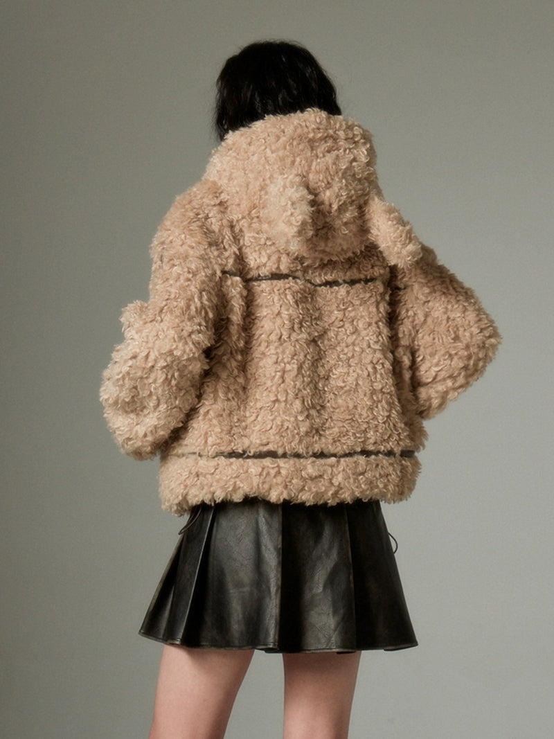Sustainable Rabbit-eared Fur Coat