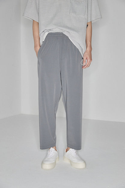 Side Seam-free Elastic Waist Cropped Pants