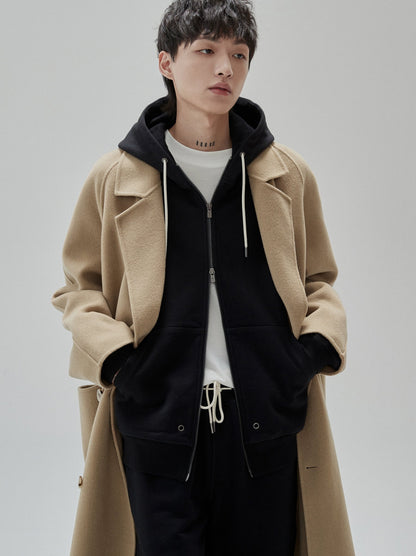 Full Zip Hooded Sweatshirt & Straight Leg Cuffed Pants Set