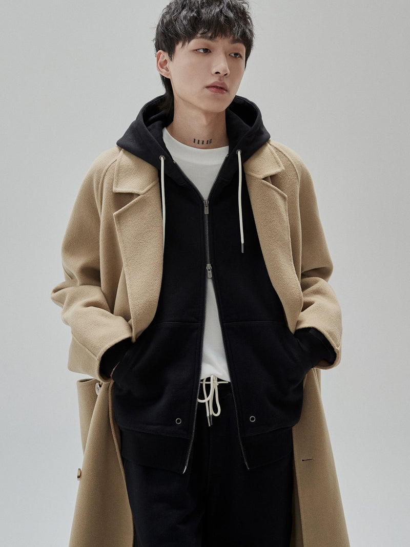 Full Zip Hooded Sweatshirt & Straight Leg Cuffed Pants Set
