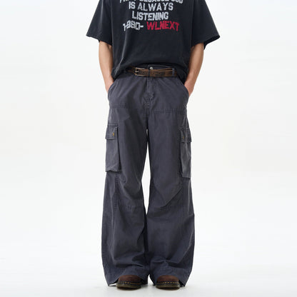 Dark Brown Utility Loose Cargo Pants