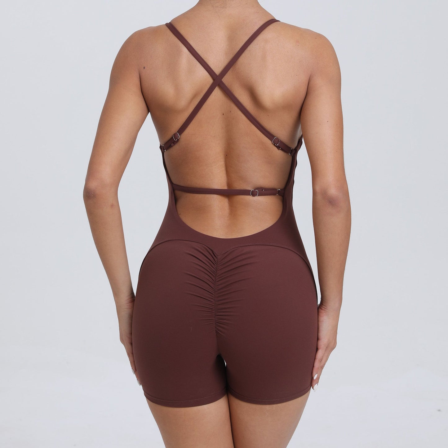Peach Hip Raise Beauty Back Yoga Jumpsuit Outdoor Running Tight Sports Quick Drying Workout Clothes