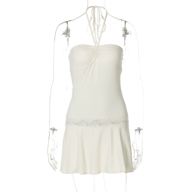 Mulan Lace Halter Mini Dress