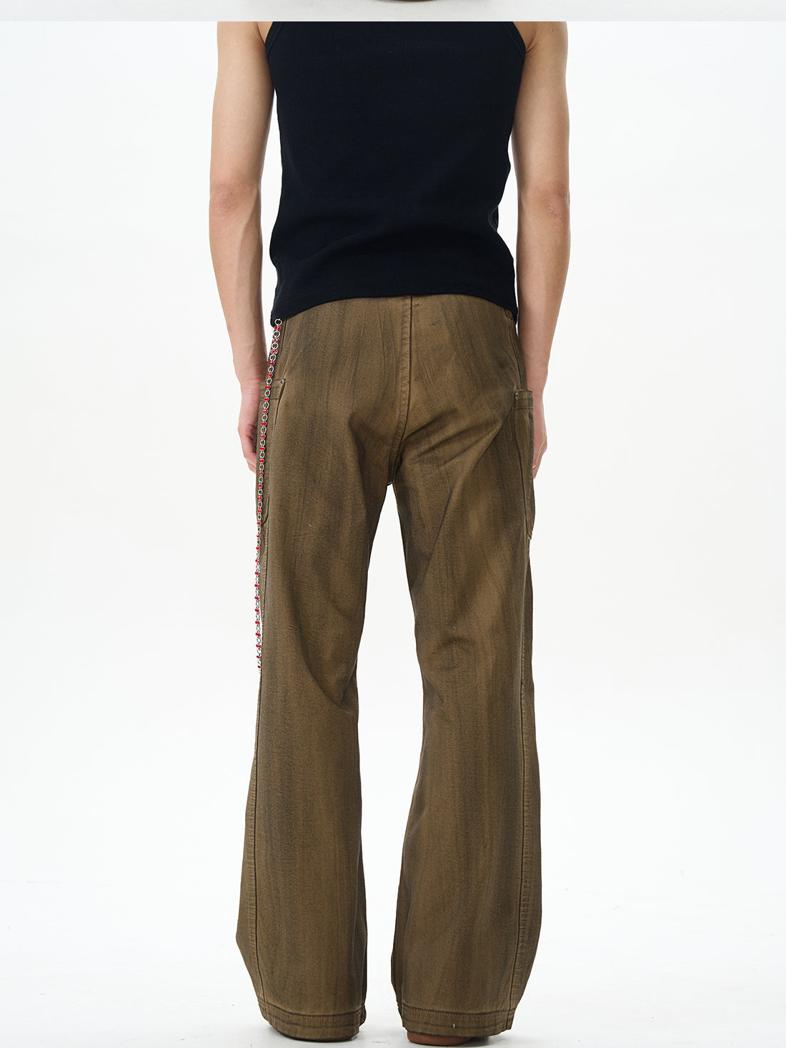 Brown Military Wide Leg Pants
