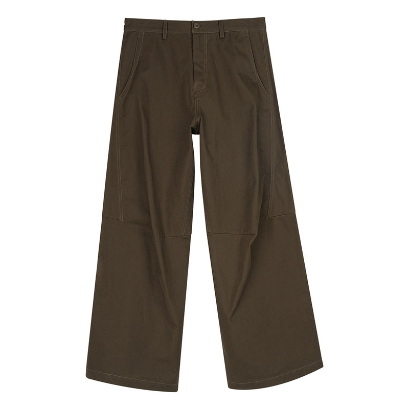 Wide Leg Brown Flared Pants