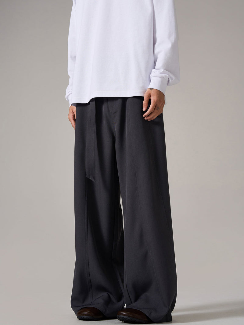 Brown Relaxed Wide Leg Pants