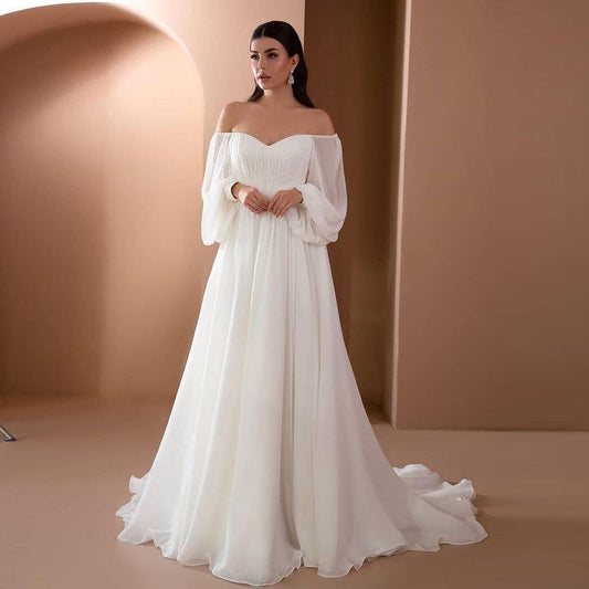 Slippery Maxi Dress in White