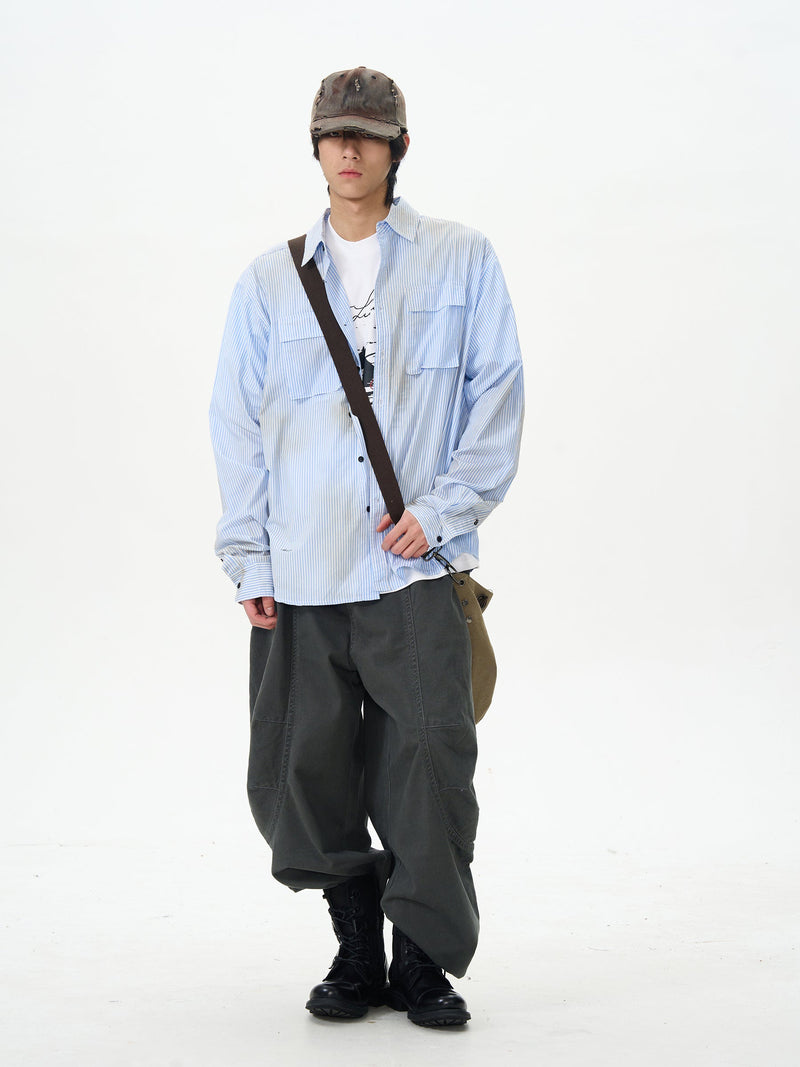 Charcoal Baggy Street Cargo Pants