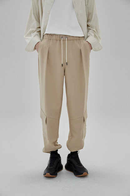 Draping Drawstring Cargo Pants