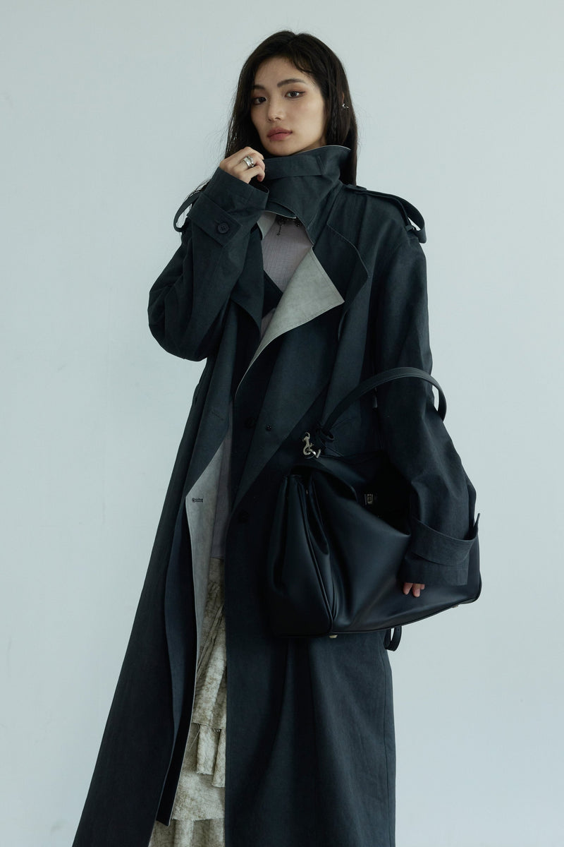 Two-tone Oversized Trench Coat