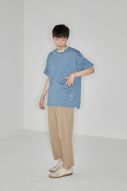 Side Seam-free Elastic Waist Cropped Pants