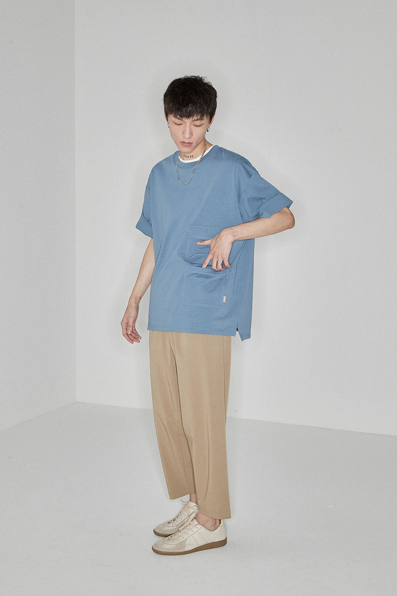 Side Seam-free Elastic Waist Cropped Pants