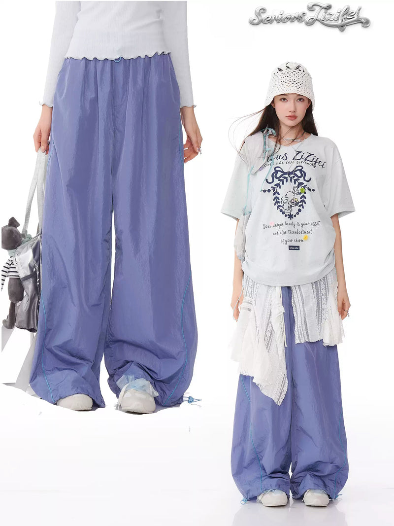Wide-leg Track Pants