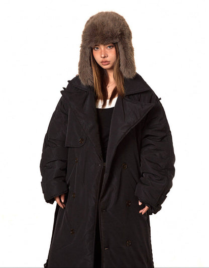 Double-breasted Long Puffer Coat