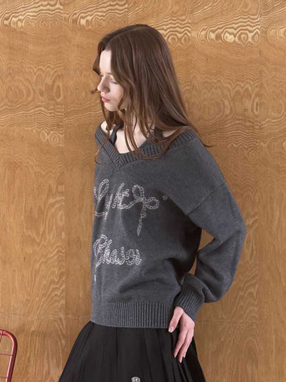 Two-piece Pullover Knit Sweater