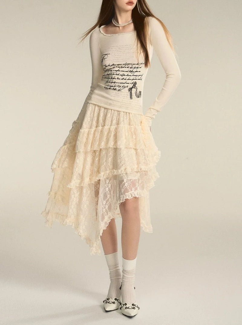 Irregular Design Long Skirt