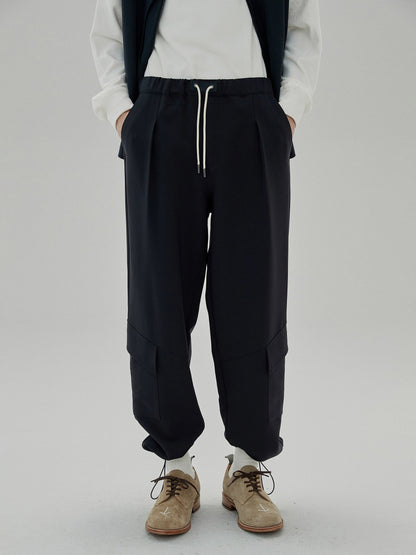 Draping Drawstring Cargo Pants