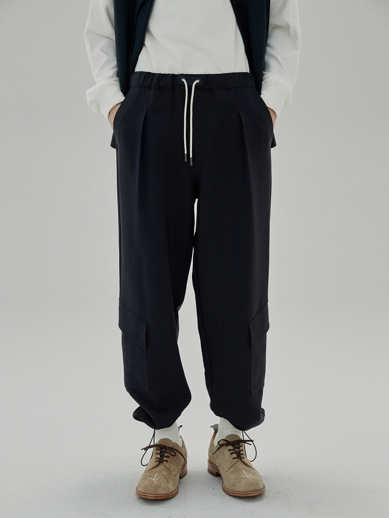 Draping Drawstring Cargo Pants