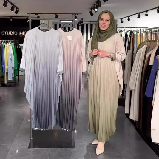Summer Dress Gradient Slimming One Sleeve Midi Dress Dress