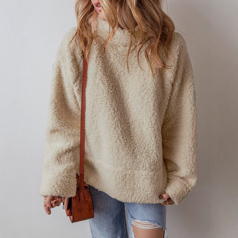 Autumn Winter Sweatshirt Color Round Neck Long Sleeve Pullover Hoodie