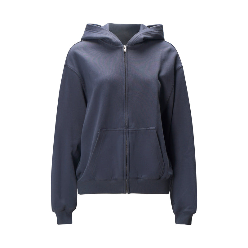 Athletic Zip-up Hooded Sweatshirt