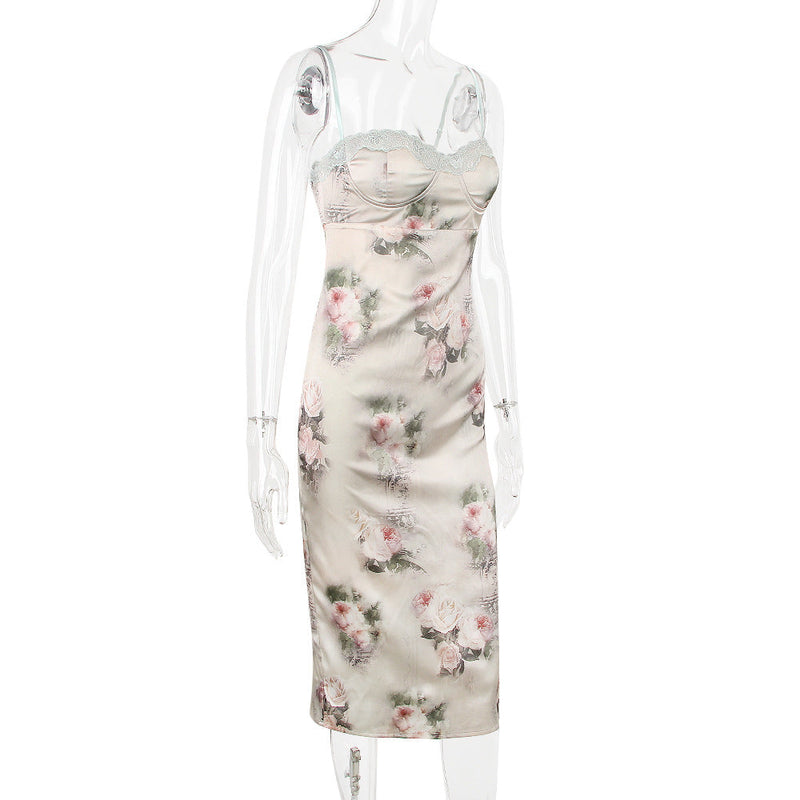 Niana Satin Midi Dress