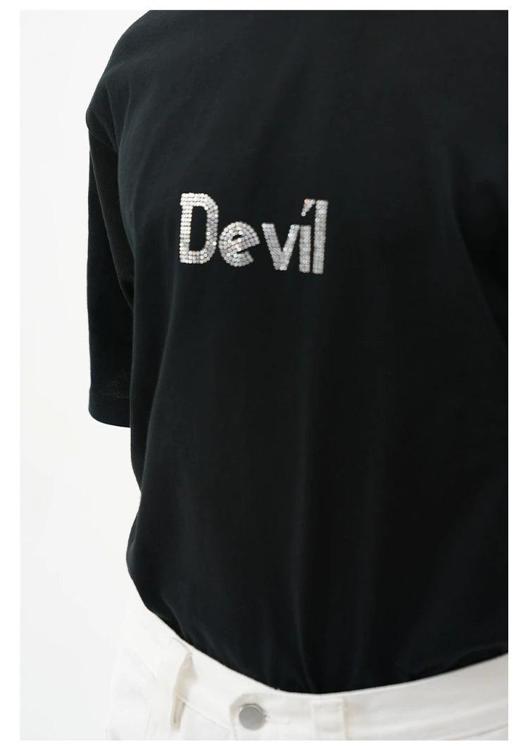 Devil Text Oversized T-shirt