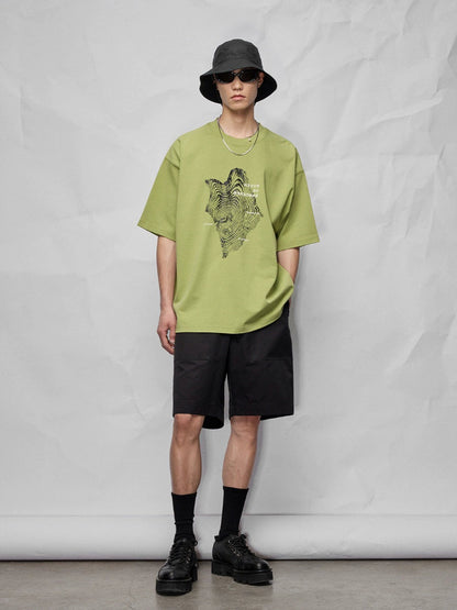 Wide Relaxed Straight-cut Cropped/mid-length Pants