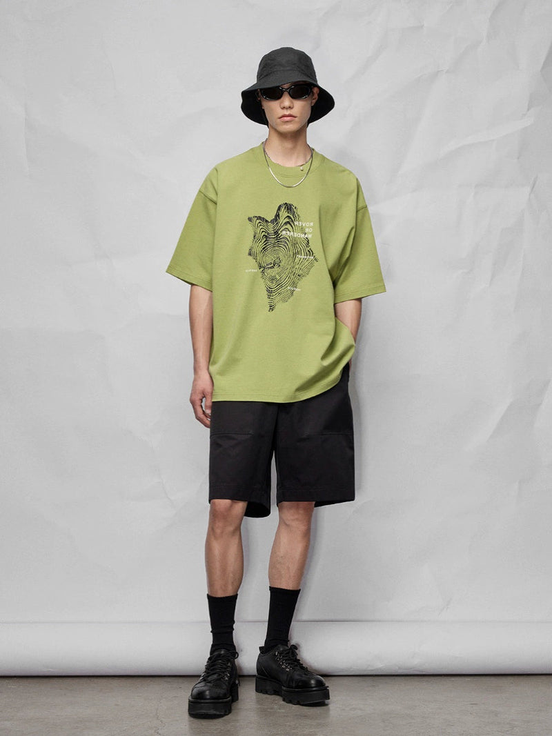 Wide Relaxed Straight-cut Cropped/mid-length Pants