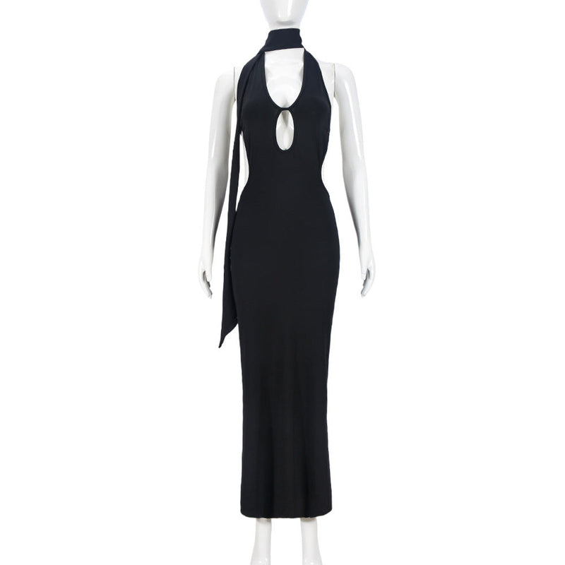 Dress Clothing Corset Hollow Out Cutout Out Neck Hollow Out Cutout Out Backless Slimming Maxi Dress
