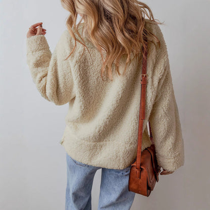 Autumn Winter Sweatshirt Color Round Neck Long Sleeve Pullover Hoodie