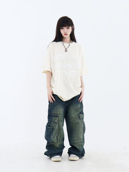 Fluffy T-shirt With Embroidered Logo