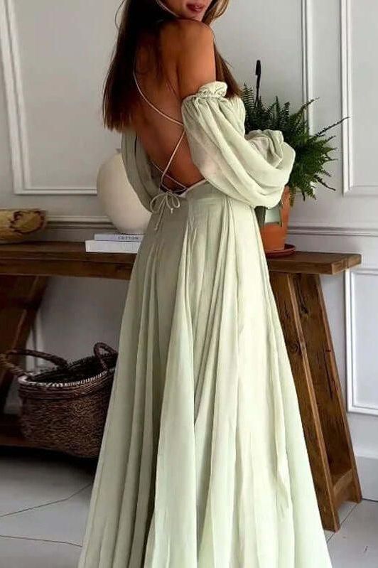 Backless Strap Suspender Dress