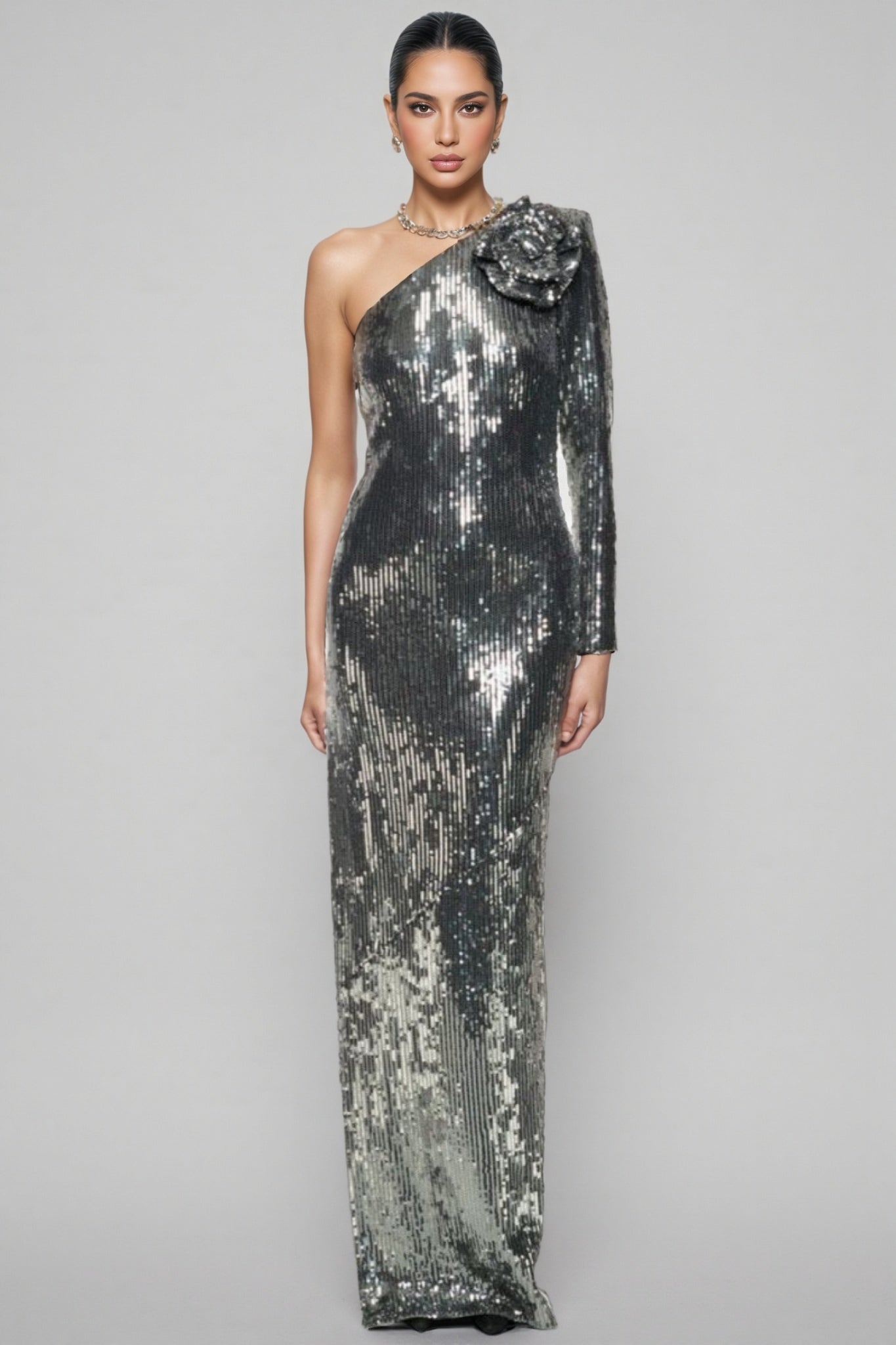 Carl 3d Sequin Maxi Dress
