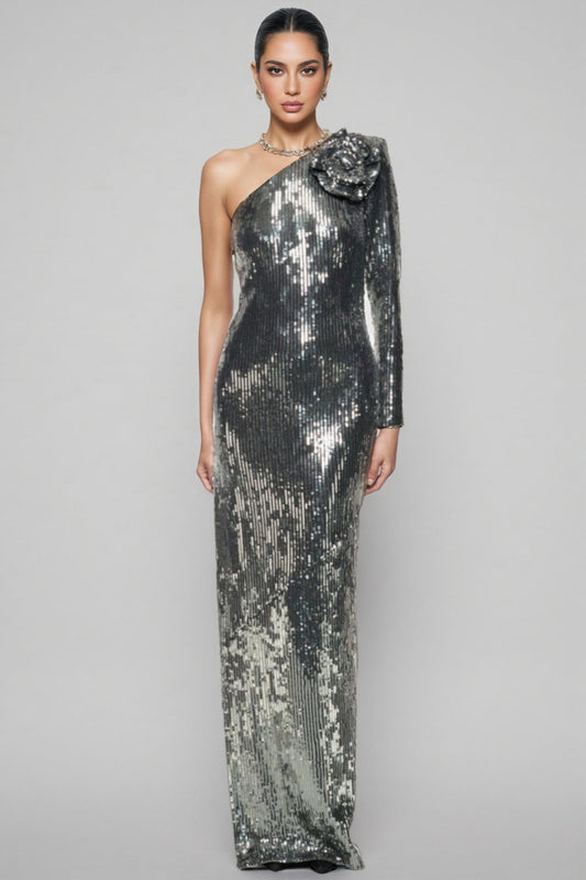 Carl 3d Sequin Maxi Dress