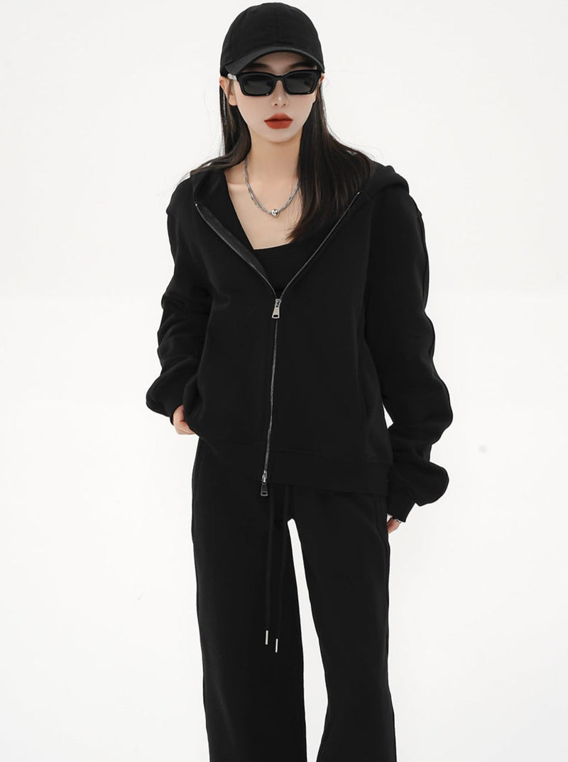 Oversized Zip-up Hoodie - Relaxed Fit Sweatshirt Jacket