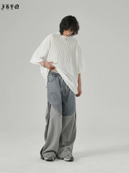 Textured Knit Oversized T-shirt
