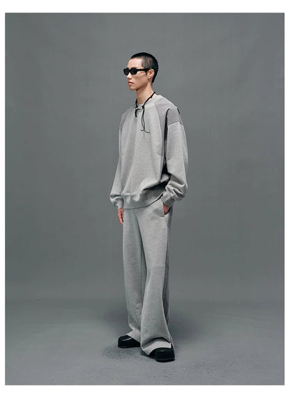 Panel Structural Sweatshirt & Athletic Pants Set