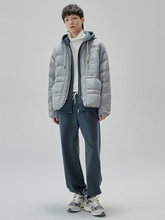 Full Zip Hooded Sweatshirt & Straight Leg Cuffed Pants Set